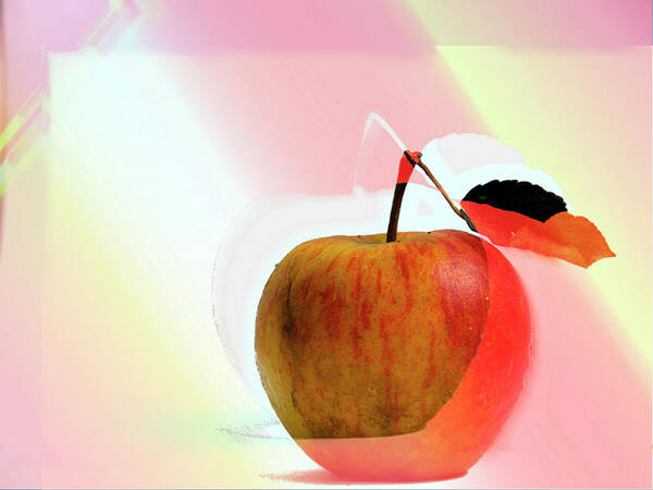 Apple Art Print featuring the photograph Apple peel by Luc Van de Steeg