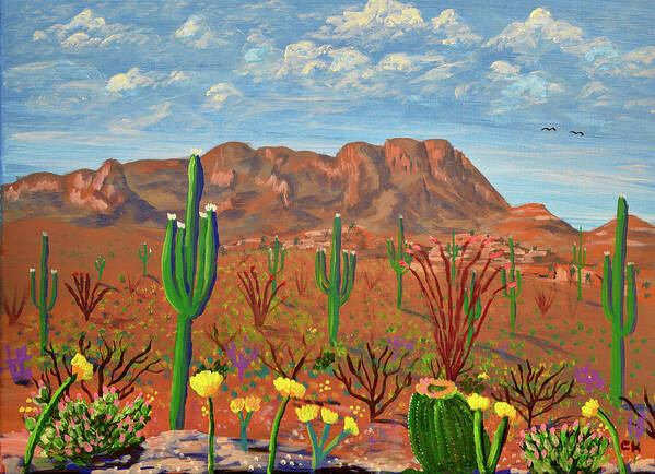 Arizona Art Print featuring the painting Arizona Spring by Chance Kafka
