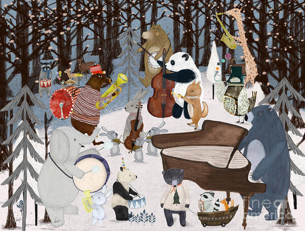 Nursery Art Art Print featuring the painting Band Camp by Bri Buckley