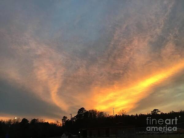Virginia Sunset Art Print featuring the photograph Blowout Sunset by Catherine Wilson