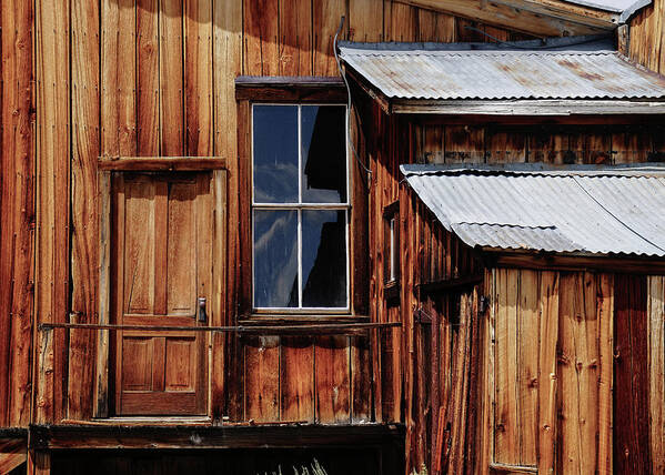 Bodie State Historic Park Art Print featuring the photograph Bodie Door With Window by Brett Harvey