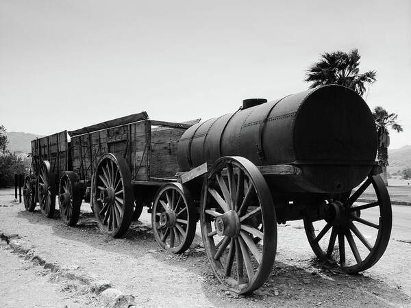 Borax Wagons Art Print featuring the photograph Borax wagons Death Valley California by Carol Highsmith