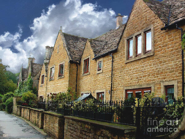 Bourton-on-the-water Art Print featuring the photograph Bourton Row Houses by Brian Watt