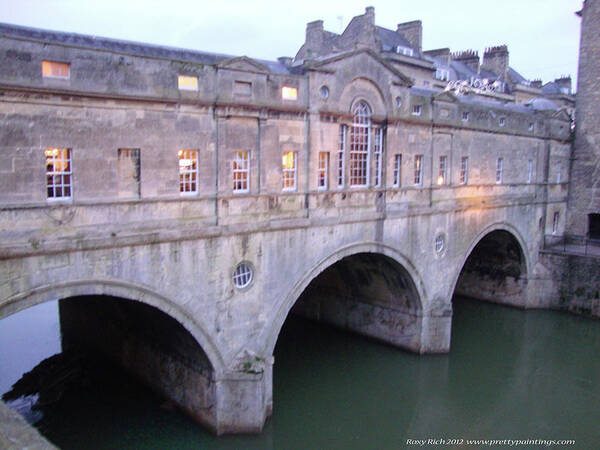 Bridge Art Print featuring the photograph Bridge at Bath by Roxy Rich