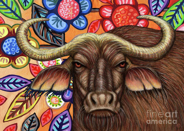 Buffalo Art Print featuring the painting Buffalo Sunset by Amy E Fraser