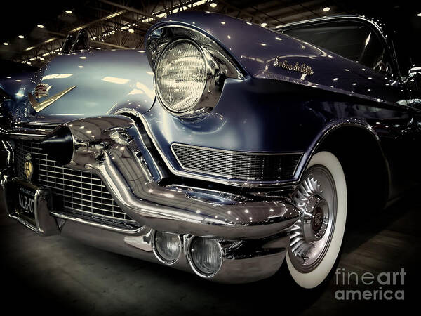 #classiccars #caddy #cadillacctsv #vintagedecor #vintage #supercharged #swangas #ctsvnation #slabculture #lowrider #hotrod #meguiars Art Print featuring the photograph Cadillac 1957 by Franchi Torres