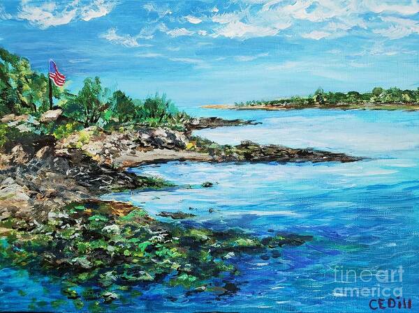 Maine Art Print featuring the painting Cape Porpoise, Maine by C E Dill