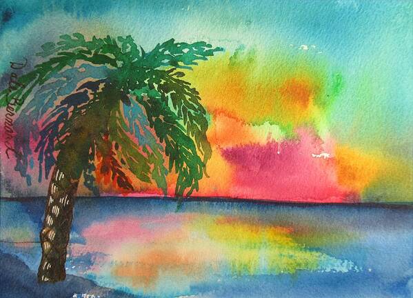 Tropical Art Print featuring the painting Castaway by Dale Bernard