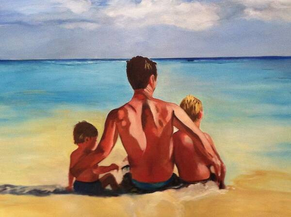 Sun Art Print featuring the painting Cayman Holiday by Juliette Becker