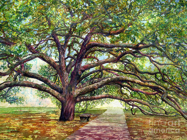 Oak Art Print featuring the painting Century Tree 2 by Hailey E Herrera