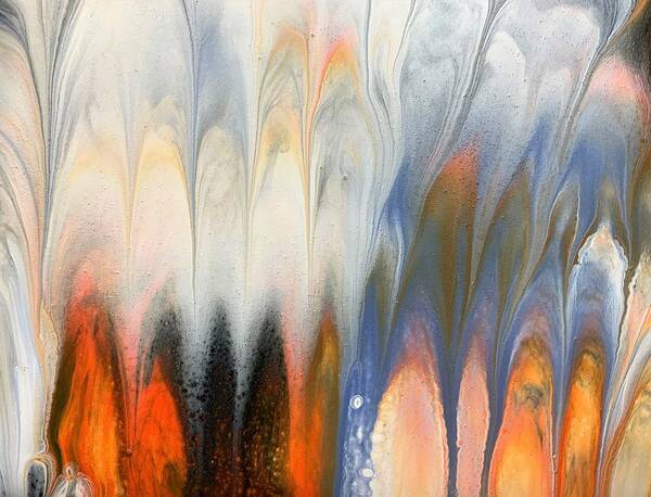 Abstract Art Print featuring the painting Choir Sings by Soraya Silvestri