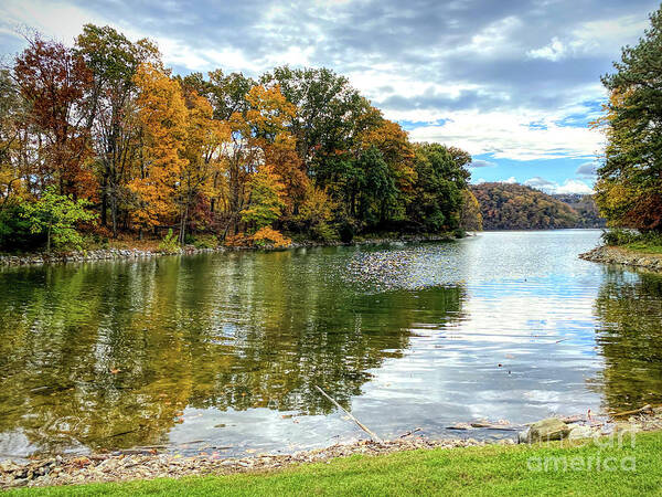 Claytor Lake State Park Art Print featuring the photograph Colorful Autumn at Claytor Lake State Park by Kerri Farley