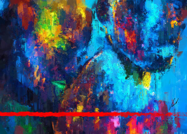 Art Art Print featuring the painting COLORS OF LOVE - Gravity III by Vart