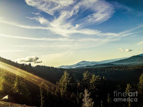 Crater Lake Afternoon Art Print featuring the photograph Crater Lake Afternoon by Michael Krek