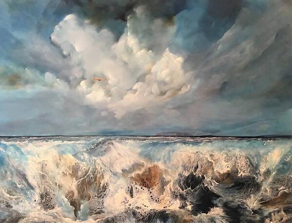 Ocean Art Print featuring the painting Cuan by Soraya Silvestri