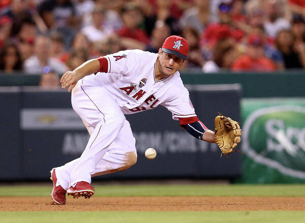 American League Baseball Art Print featuring the photograph David Freese by Stephen Dunn