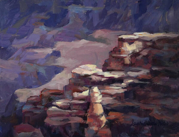 Grand Canyon Art Print featuring the painting Day 2 Grand Canyon II by Laurie Snow Hein