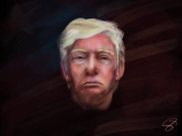 Wunderle Art Print featuring the digital art Donald John Trump by Wunderle