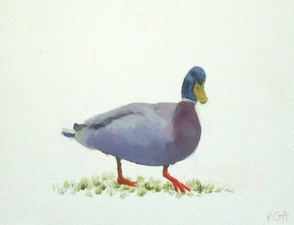 Duck Art Print featuring the painting Duck I by Phyllis Andrews