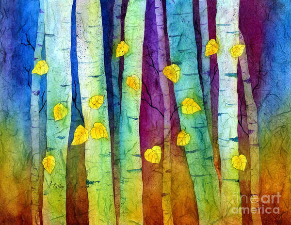 Forest Art Print featuring the painting Enchanted Forest by Hailey E Herrera