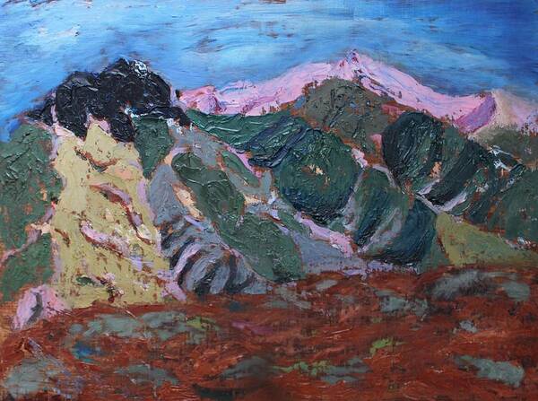 Canigou Art Print featuring the painting Fall Colors Canigou by Vera Smith