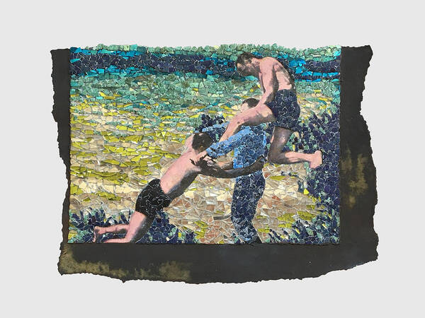 Glass Art Print featuring the mixed media Fig. 77. Double-drowning release. Leverage applied. by Matthew Lazure