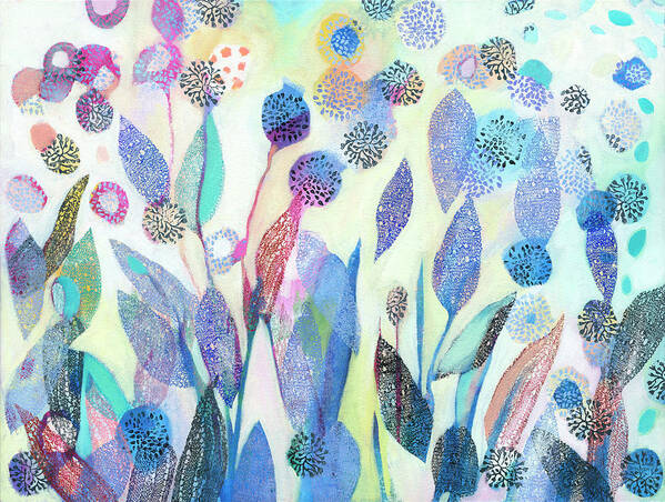 Garden Art Print featuring the painting Finding Joy Beneath the Layers by Jennifer Lommers