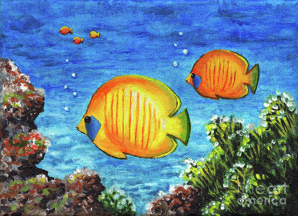 Fish Art Print featuring the painting Fish by Lucie Dumas