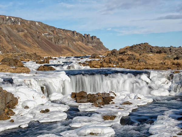 Iceland Art Print featuring the photograph Frozen by Uri Baruch