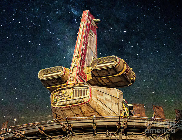 Space Ship Art Print featuring the photograph Galaxys Edge Ship by Nick Zelinsky Jr