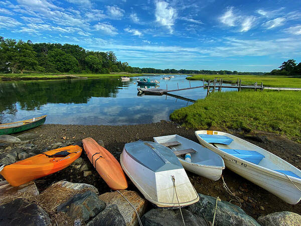 Goulds Creek Art Print featuring the photograph Gould's Creek Boats by Stoney Stone