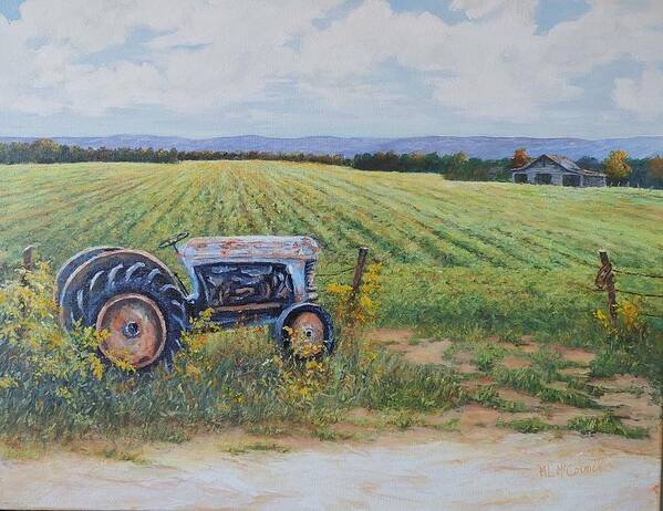 Home Art Print featuring the painting Grandpa's Tractor by ML McCormick