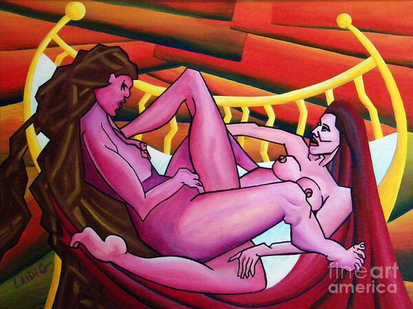 erotic Art Art Print featuring the painting Grind by Aarron Laidig