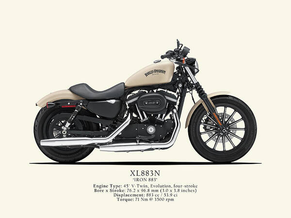 Sportser Art Print featuring the photograph Harley Sportster Iron by Mark Rogan