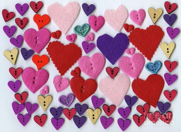 Hearts Galore Is A Digital Rendering By Norma Appleton Art Print featuring the digital art Hearts Galore by Norma Appleton