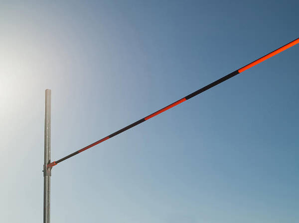 Clear Sky Art Print featuring the photograph High jump bar by Robert Daly