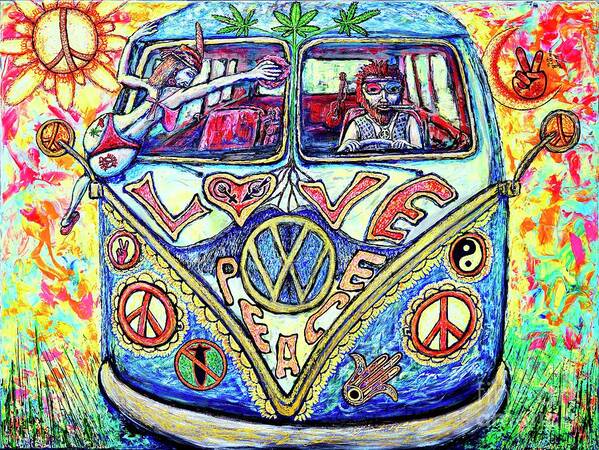 Hippie Art Print featuring the painting Hippie by Viktor Lazarev