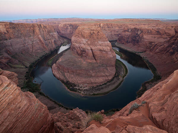 Scenics Art Print featuring the photograph Horseshoe Bend by Wolfgang Wörndl