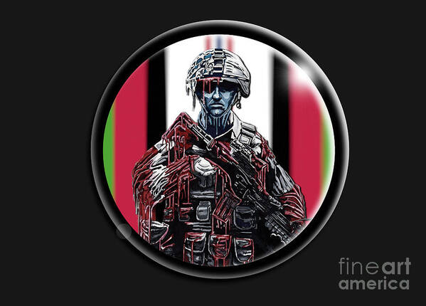 I Art Print featuring the digital art I Served OEF by Bill Richards