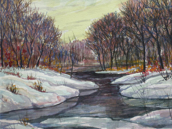  Art Print featuring the painting Ice Floods by Douglas Jerving
