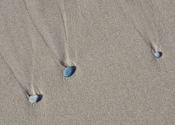 Beach Pebbles Art Print featuring the photograph Imprints of Waves by Kathi Mirto