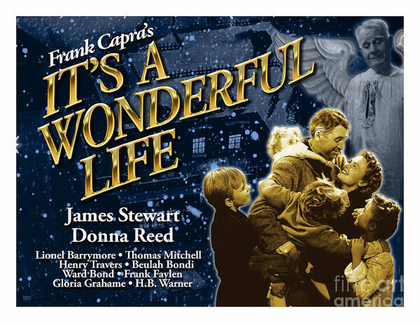 James Stewart Art Print featuring the digital art It's A Wonderful Life New Poster by Brian Watt