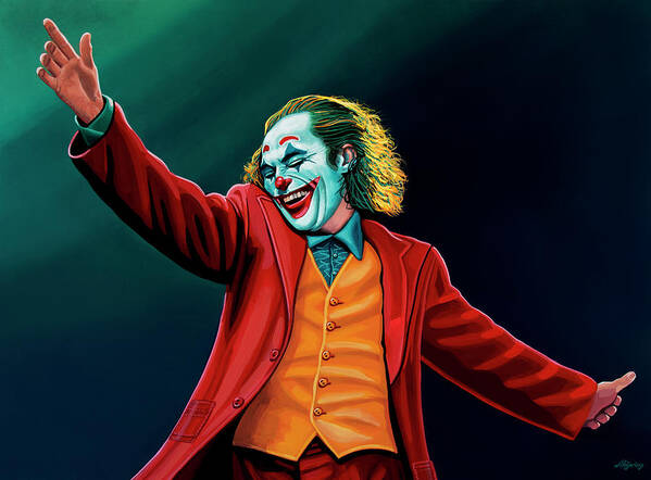 Joaquin Phoenix Art Print featuring the painting Joaquin in Joker Painting by Paul Meijering