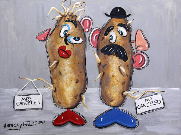 Just Tater's Art Print featuring the painting Just tater's by Anthony Falbo