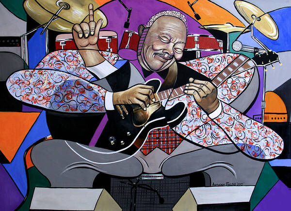 King Of The Blues Art Print featuring the painting King Of The Blues by Anthony Falbo