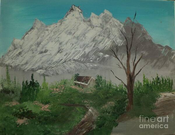 Donnsart1 Art Print featuring the painting Lost In The Mountains Painting # 383 by Donald Northup