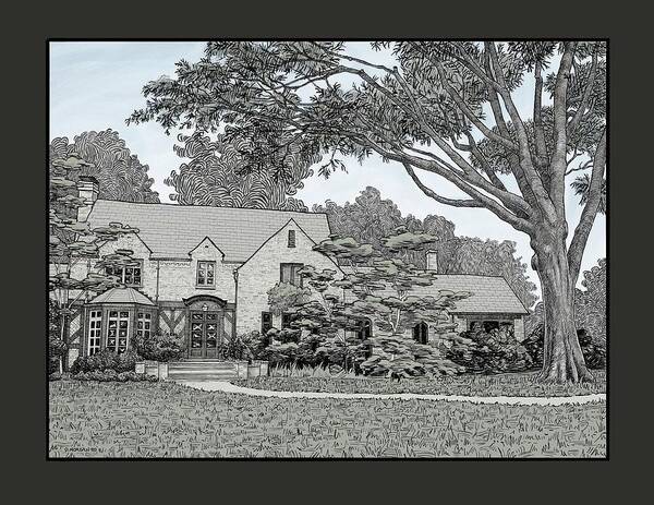 House Portrait Art Print featuring the digital art McMillion by Don Morgan