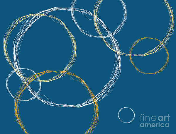 Abstract Circles Art Print featuring the digital art Modern Abstract Circles Design by Patricia Awapara