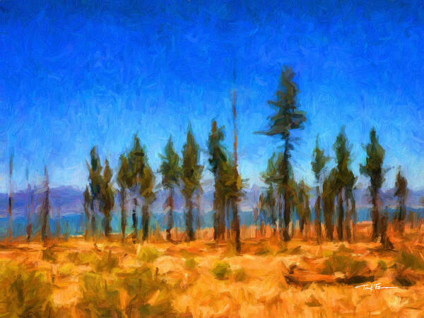 Landscape Art Print featuring the painting Mono Lake, California by Trask Ferrero