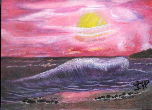 Wave Art Print featuring the painting Monster Wave by Esoteric Gardens KN